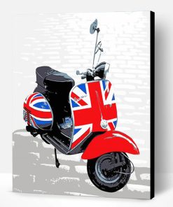 English Red Lambretta Paint By Number