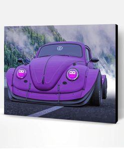 Fantasy Purple Volkswagen Beetle Paint By Number