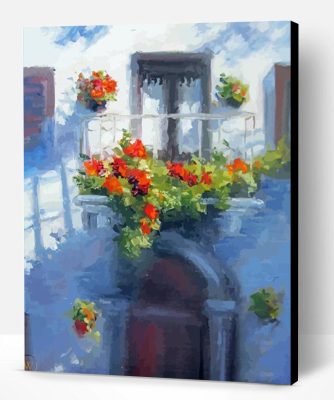 Flower Balcony Italy Art Paint By Numbers