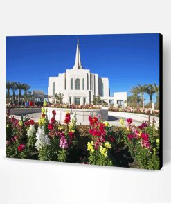 Gilbert Arizona Temple Garden Paint By Numbers