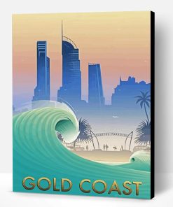 Gold Coast Australia Poster Paint By Numbers