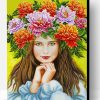 Gorgeous Floral Art Girl Paint By Number