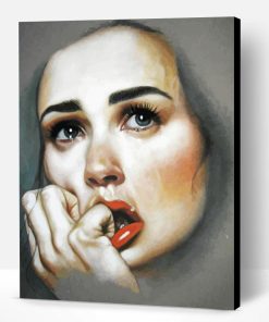 Gorgeous Sad Woman Paint By Numbers