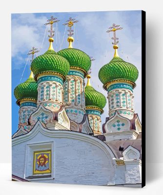 Green Russian Onion Domes Paint By Number