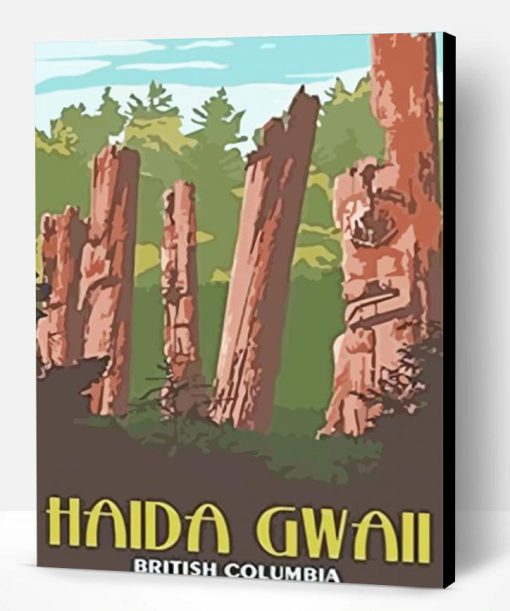 Haida Gwaii British Columbia Poster Paint By Number