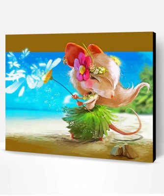 Hawaiian Dancer With Flower Paint By Number