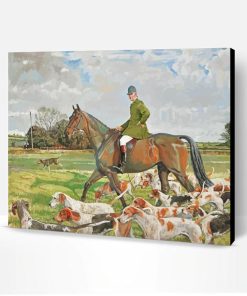 Horse And Hound Hunting Art Paint By Number
