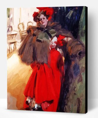 Lady in Red Anders Zorn Paint By Numbers