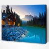 Lake Side Cabin Landscape Paint By Number