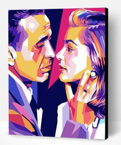 Lauren Bacall And Humphrey Bogart Pop Art Paint By Number
