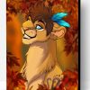 Lion In Leaves Cartoon Paint By Number