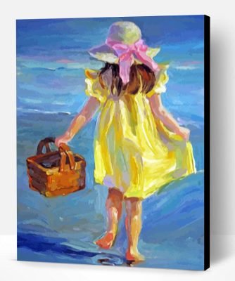 Little Girl In Yellow Dress Paint By Number