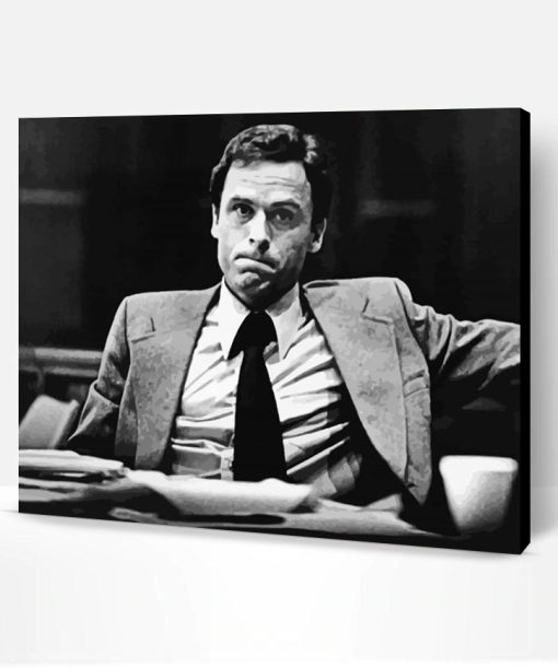 Monochrome Ted Bundy Paint By Numbers