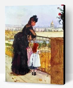 Mother And Daughter in Paris Paint By Numbers