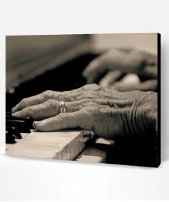 Old Woman Playing Piano Paint By Numbers