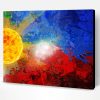 Philippine Flag Abstract Art Paint By Number