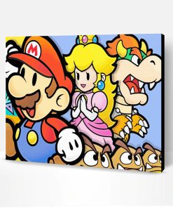 Princess Peach and Super Mario Paint By Numbers