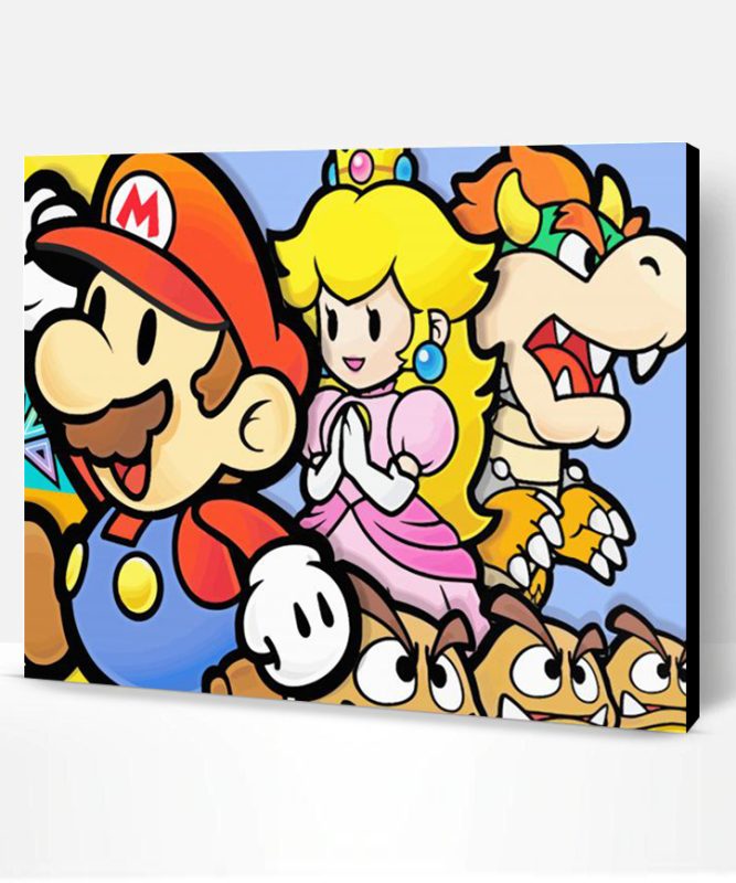 Princess Peach and Super Mario Paint By Numbers