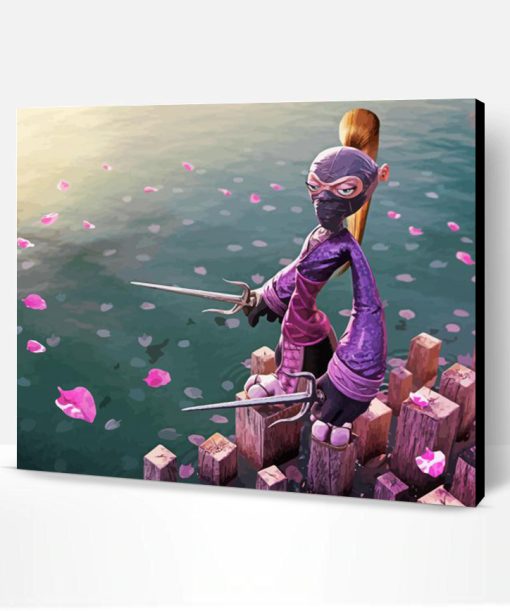 Purple Ninja Monkey Paint By Numbers