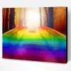 Rainbow Abstract Colorful Bridge Paint By Number