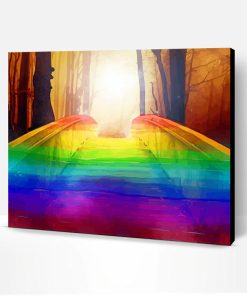Rainbow Abstract Colorful Bridge Paint By Number