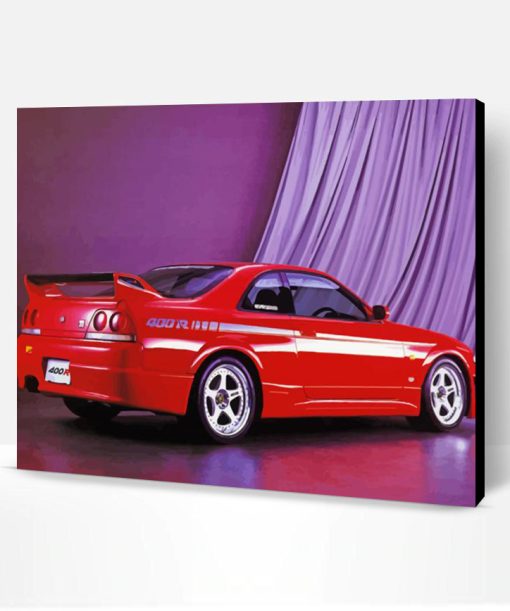 Red Skyline Car Paint By Numbers