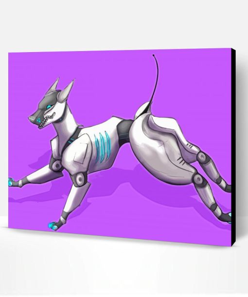 Robot Dog Art Paint By Number