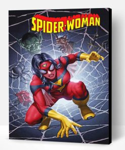 Spiderwoman Cartoon Poster Paint By Number