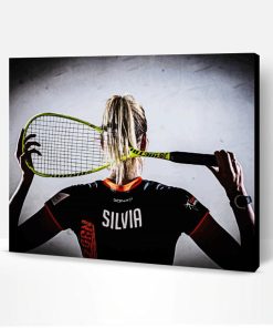 Squash Sport Player Paint By Numbers