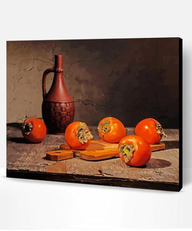 Still Life Persimmon Fruits Paint By Number
