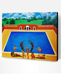 Swimming in Brockwell Lido Paint By Numbers