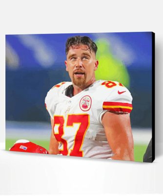 The American Footballer Travis Kelce Paint By Number