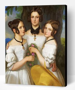 Three Girls Paint By Number