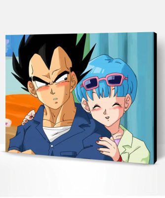 Vegeta And Bulma Characters Paint By Number