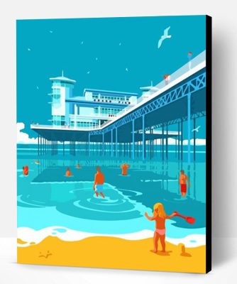 Weston Super Mare Poster Paint By Number