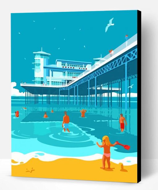 Weston Super Mare Poster Paint By Number