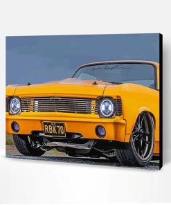 Yellow Chevy Nova Paint By Number