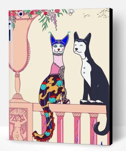 Artistic Deco Cat Paint By Number