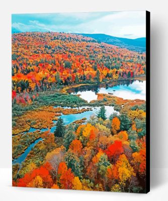 Autumn Upstate New York Landscape Paint By Number