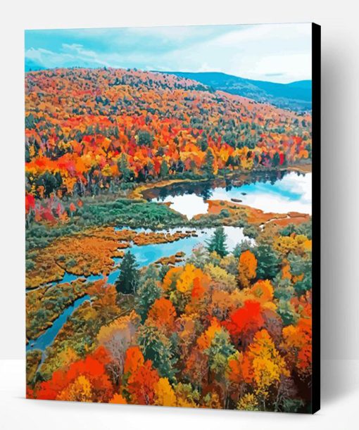 Autumn Upstate New York Landscape Paint By Number