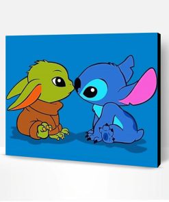 Baby Stitch And Baby Yoda Paint By Number