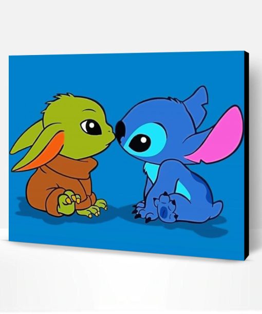 Baby Stitch And Baby Yoda Paint By Number