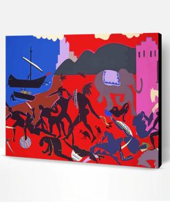 Battle With Cicones By Romare Bearden Paint By Number