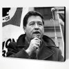 Black And White Cesar Chavez Paint By Number