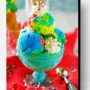 Colorful Ice Cream In Glass Paint By Number