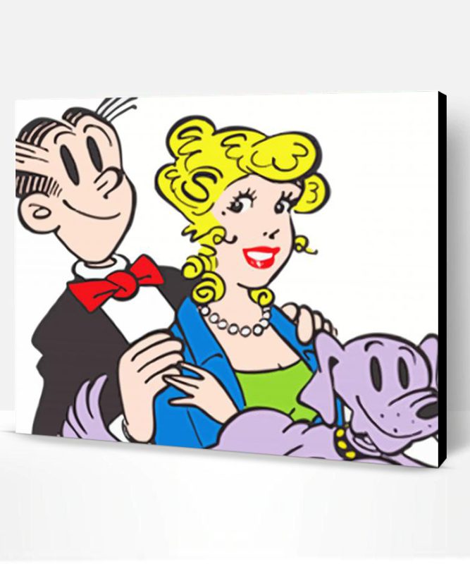 Dagwood Bumstead And Blondie Cartoon Characters Paint By Number