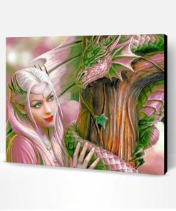 Dragon And Fairy Paint By Number