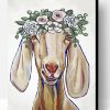 Goat With Flowers Paint By Number