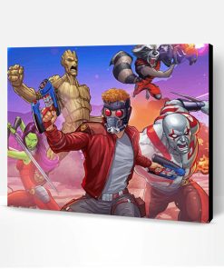 Guardian Of The Galaxy Art Illustration Paint By Number