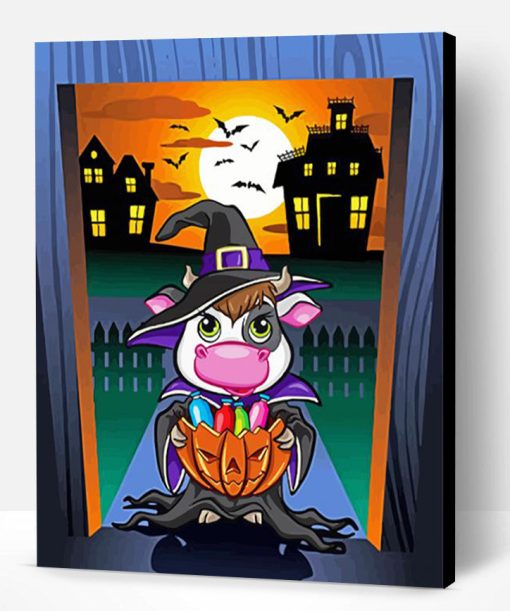 Halloween Cow Paint By Number